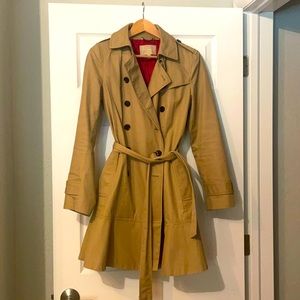 Camel/Tan Button up Trench Coat